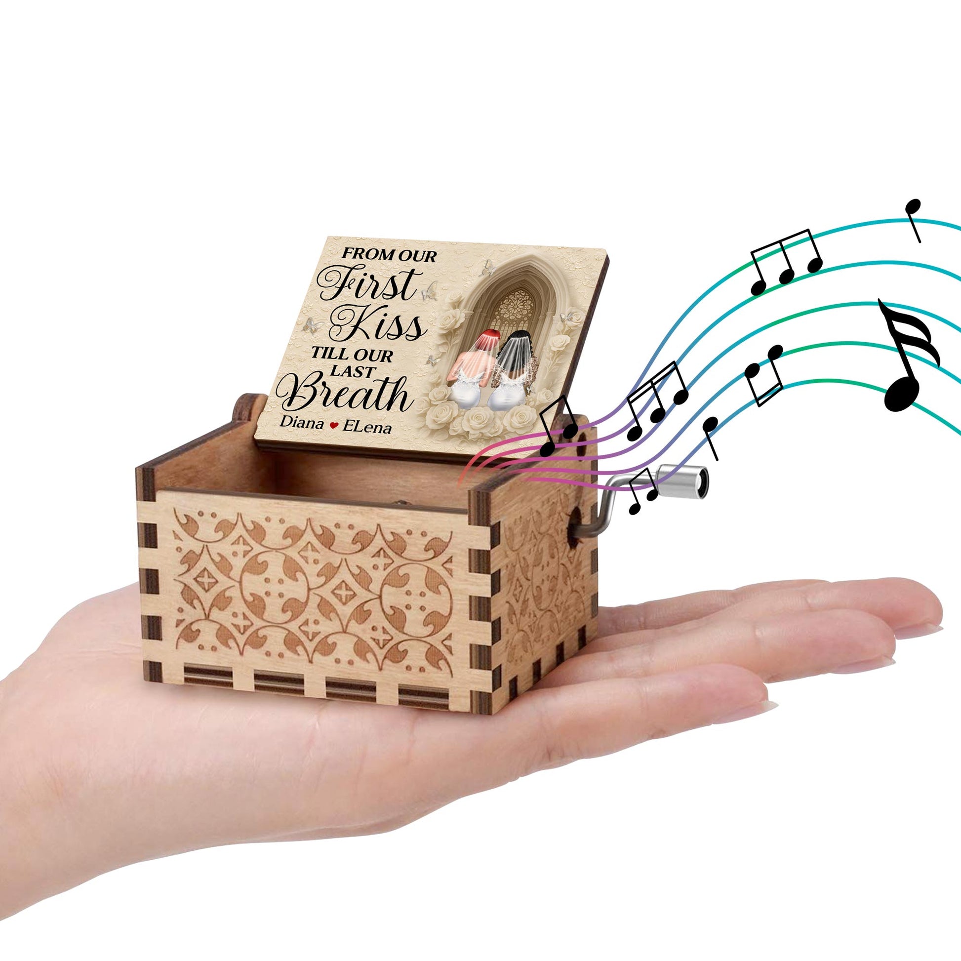 From Our First Kiss Till Our Last Breath With Roses And Wedding Arch