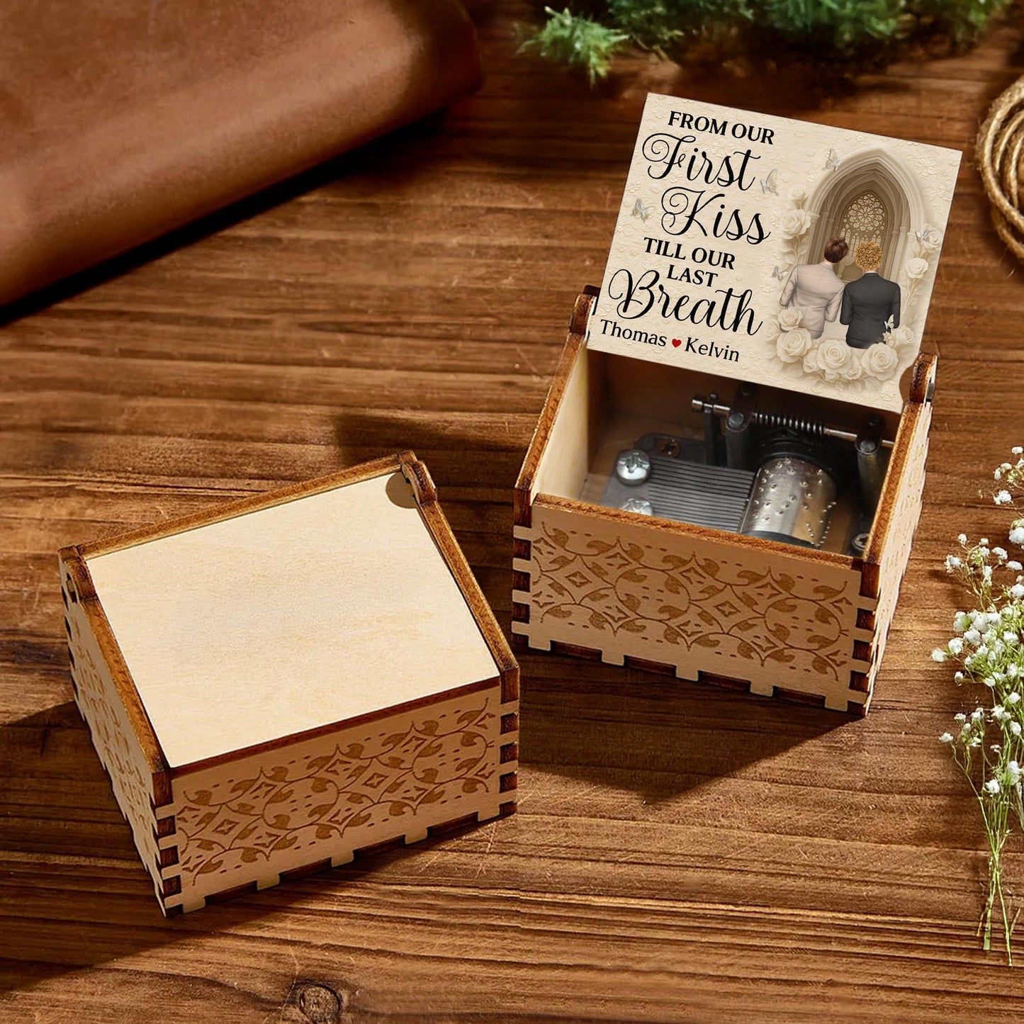 From Our First Kiss Till Our Last Breath With Roses And Wedding Arch