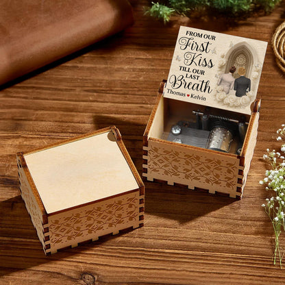 From Our First Kiss Till Our Last Breath With Roses And Wedding Arch