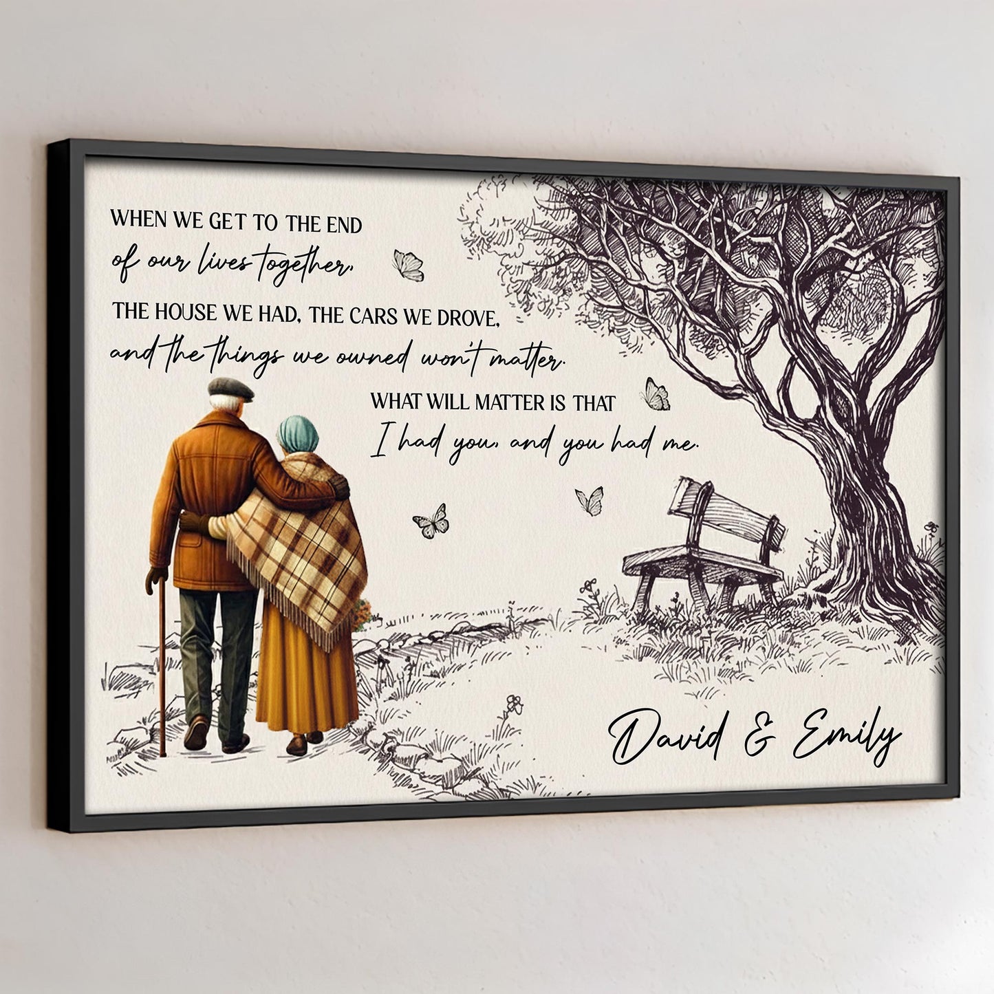 When We Get To The End Of Our Lives Together, Elderly Couple And Nature Scene