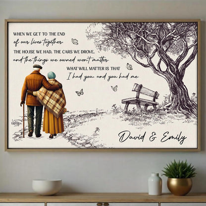 When We Get To The End Of Our Lives Together, Elderly Couple And Nature Scene