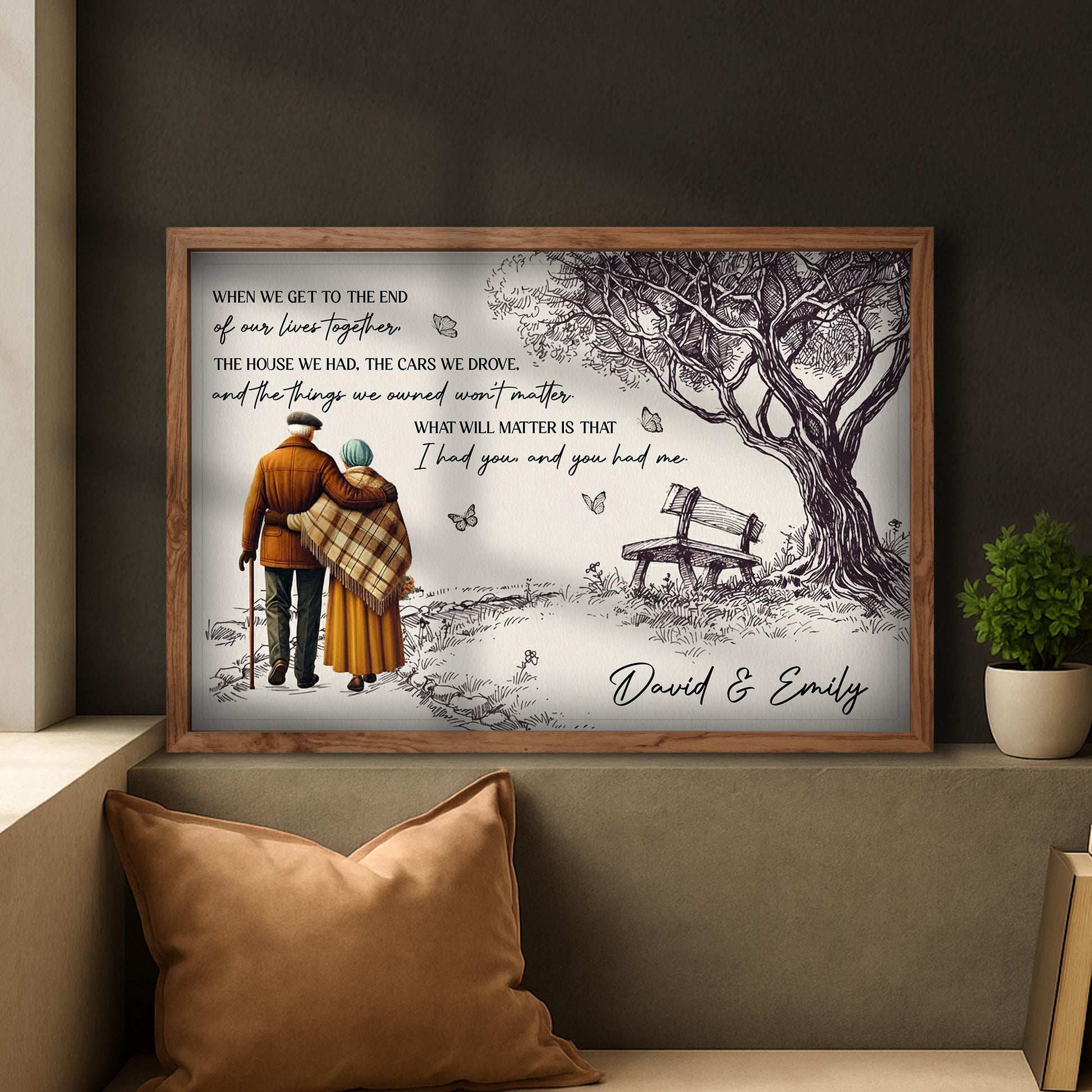 When We Get To The End Of Our Lives Together, Elderly Couple And Nature Scene