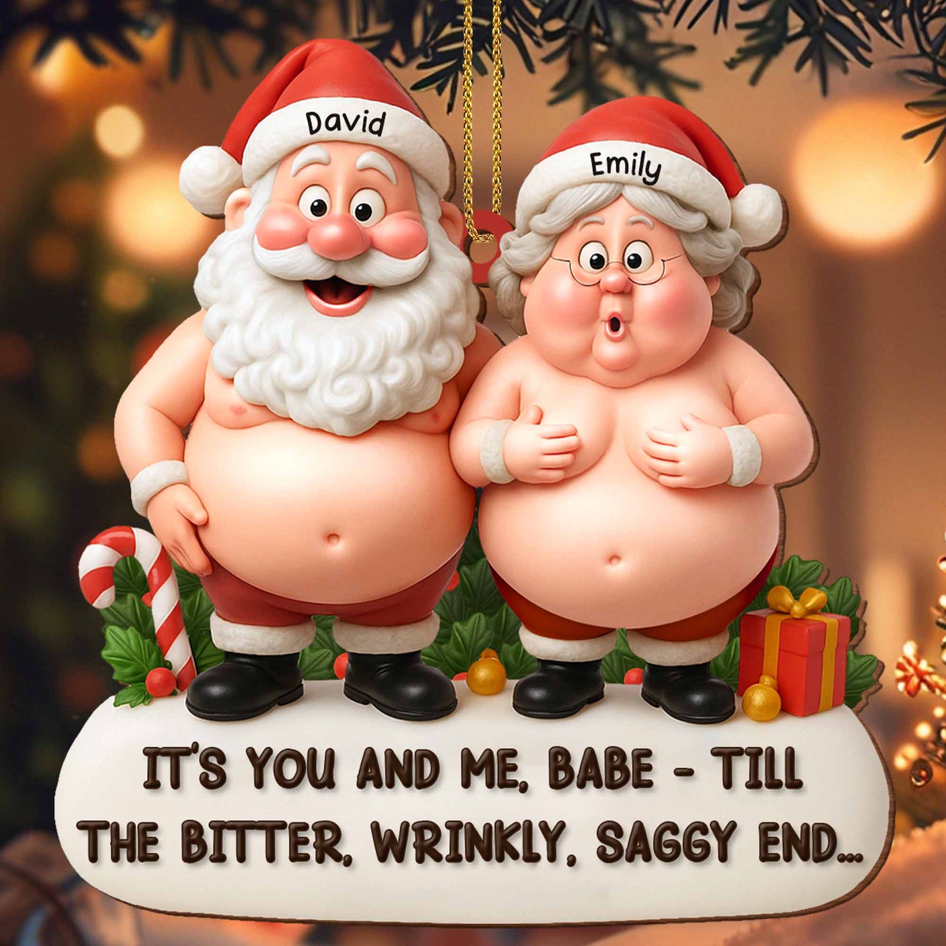 It's You And Me, Santa And Mrs. Claus Ornament