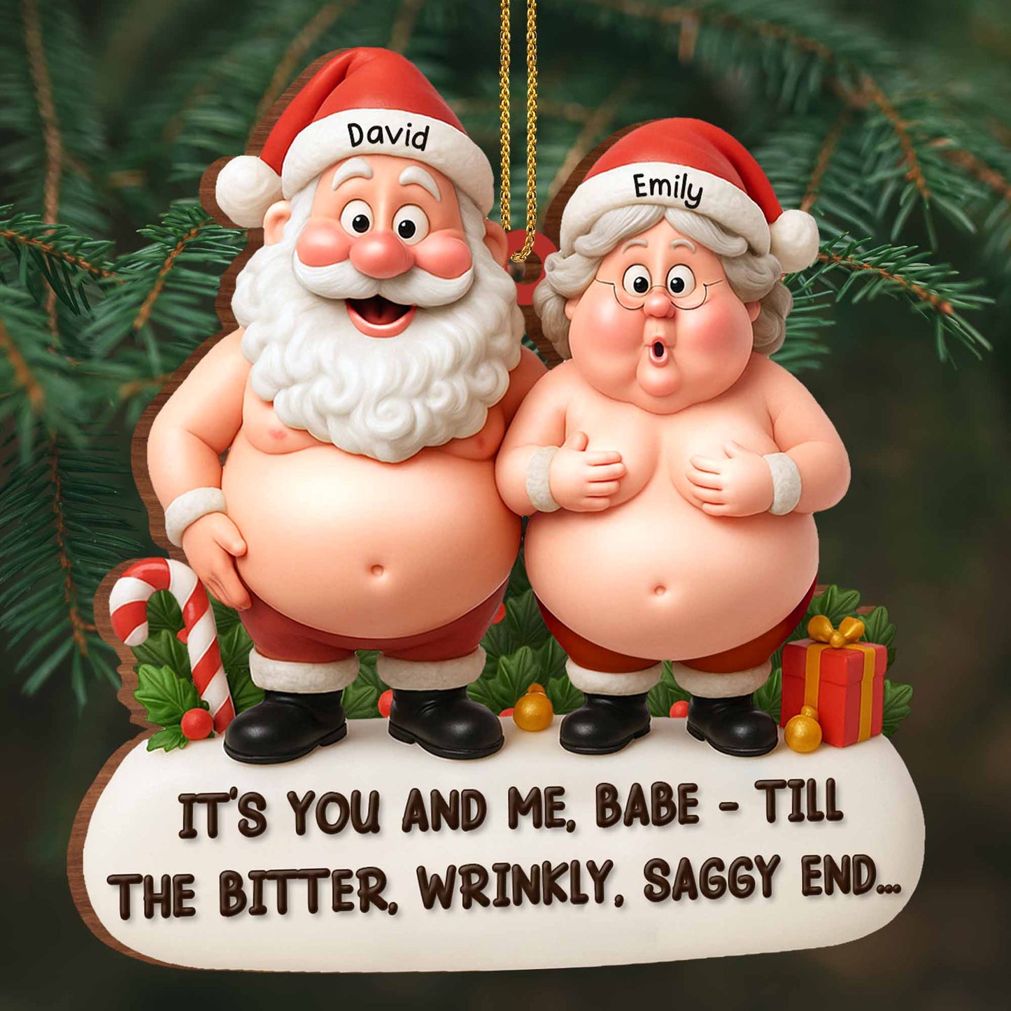 It's You And Me, Santa And Mrs. Claus Ornament