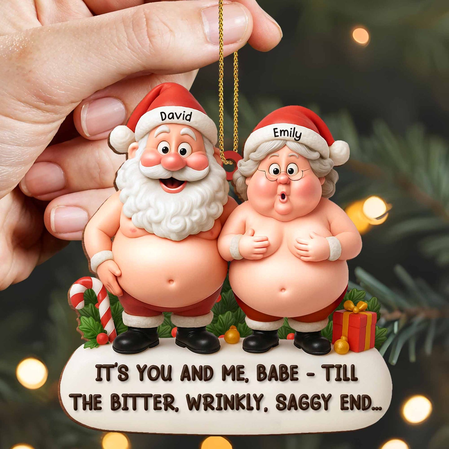 It's You And Me, Santa And Mrs. Claus Ornament