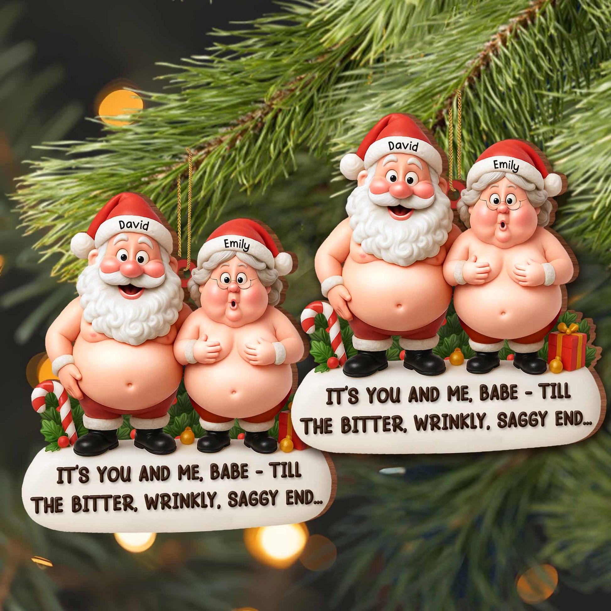 It's You And Me, Santa And Mrs. Claus Ornament