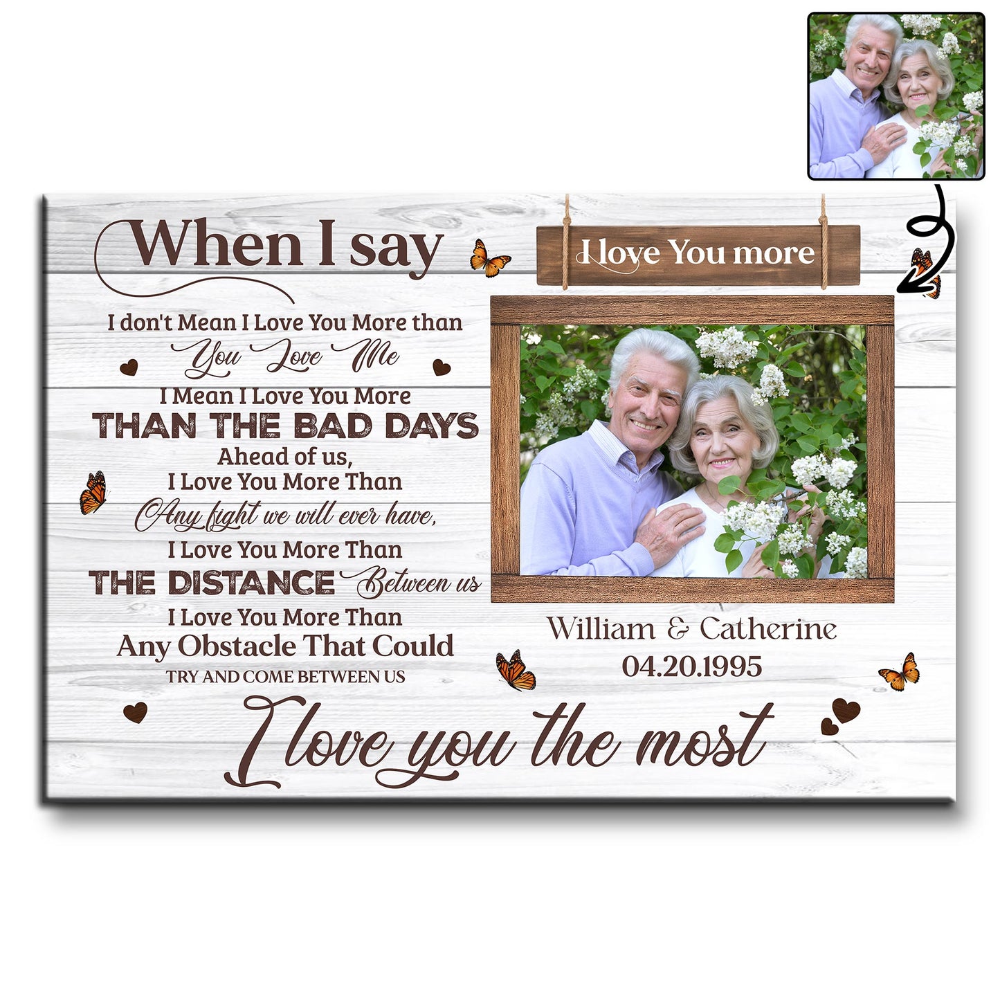 When I Say I Love You More, Hearts And Butterflies