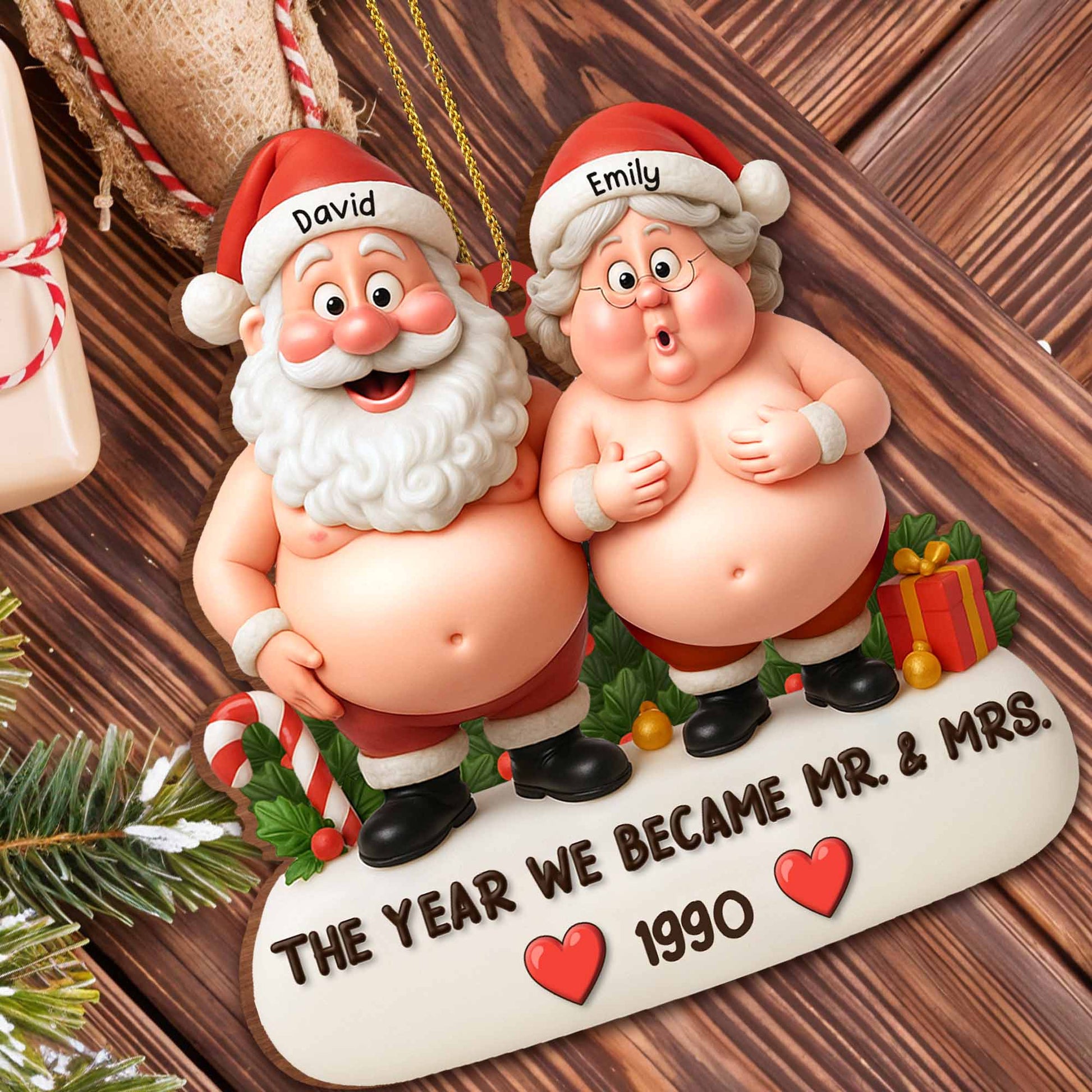 The Year We Became Mr. & Mrs., Santa Claus Figures