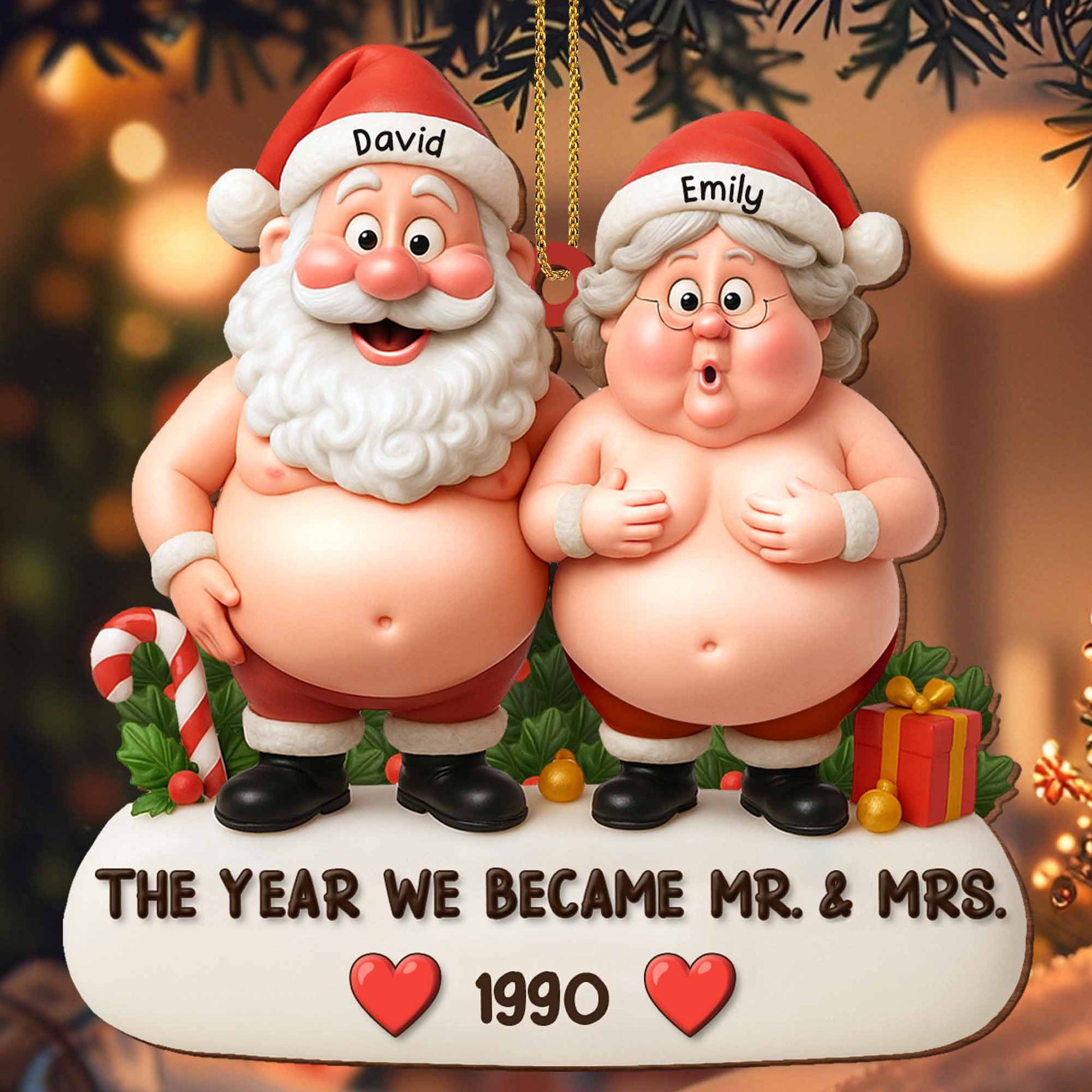 The Year We Became Mr. & Mrs., Santa Claus Figures