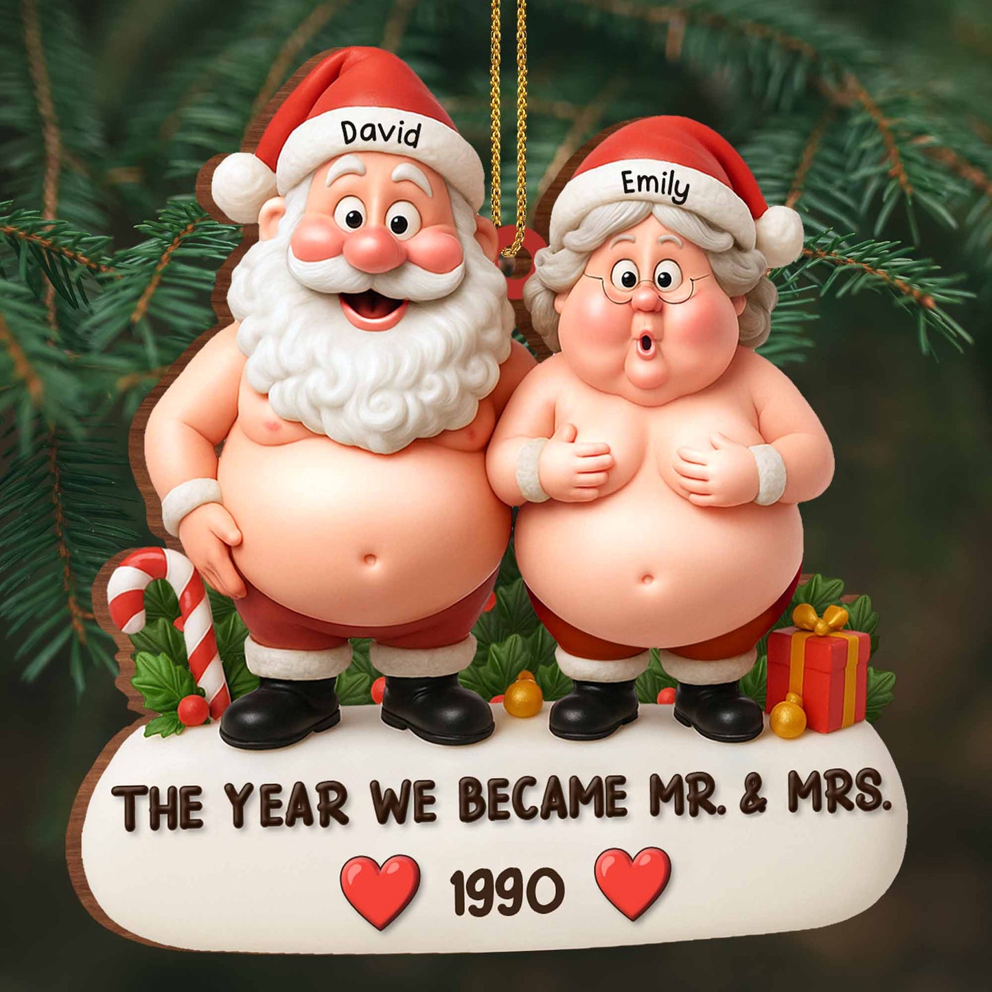 The Year We Became Mr. & Mrs., Santa Claus Figures