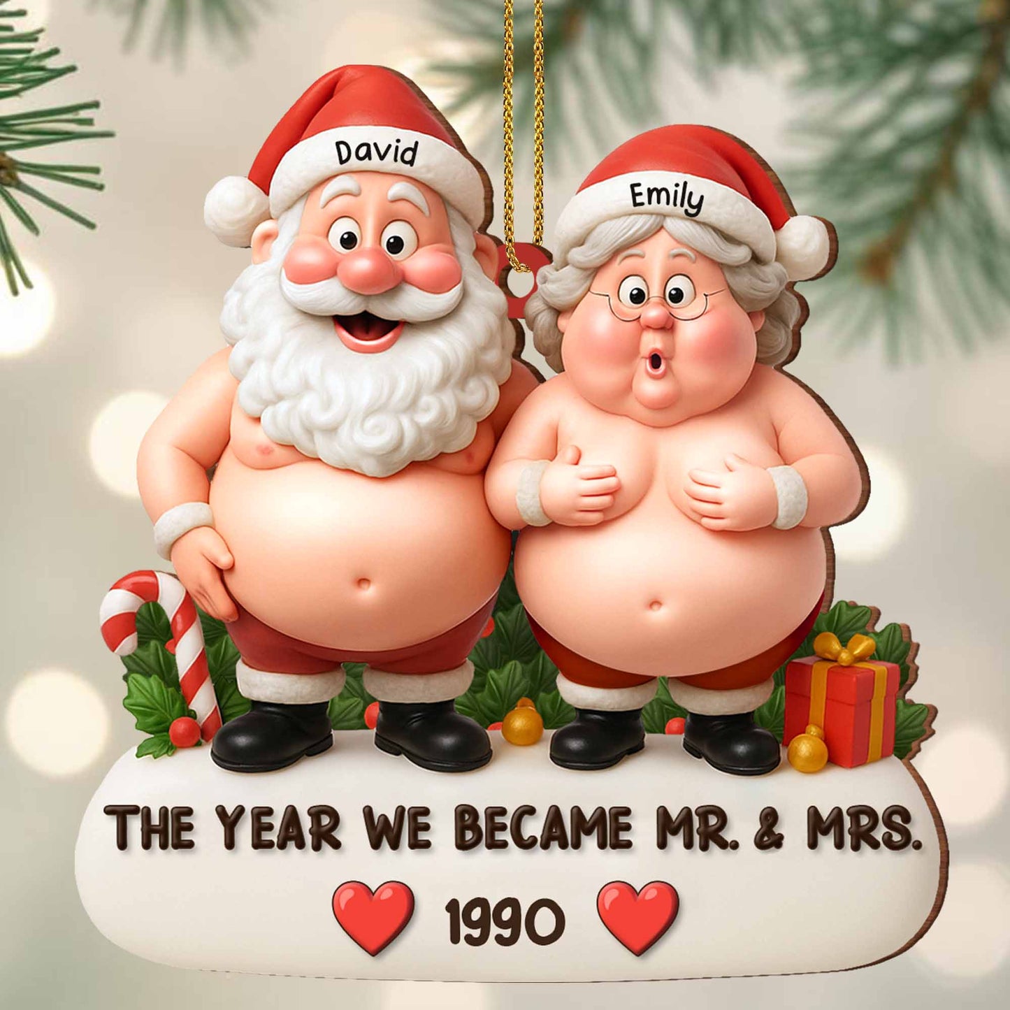 The Year We Became Mr. & Mrs., Santa Claus Figures