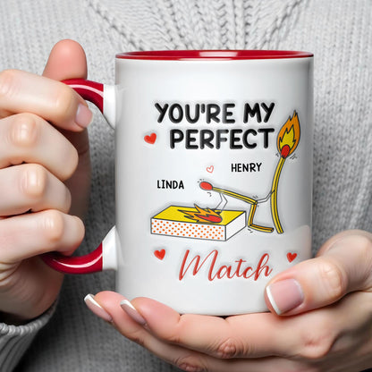 You're My Perfect Match With Matchstick And Hearts