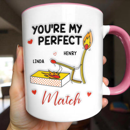 You're My Perfect Match With Matchstick And Hearts