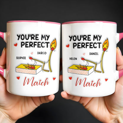 You're My Perfect Match With Matchstick And Hearts