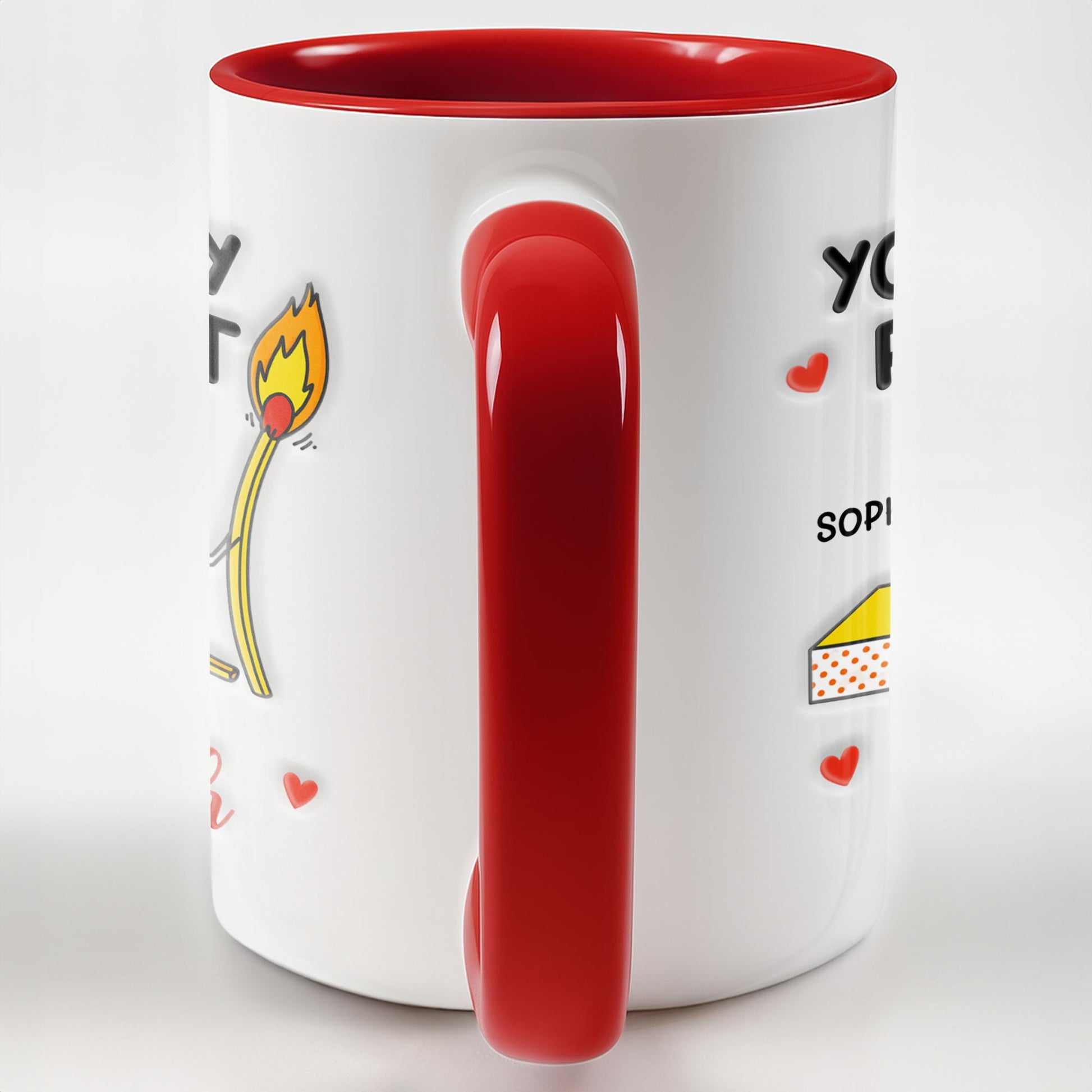 You're My Perfect Match With Matchstick And Hearts