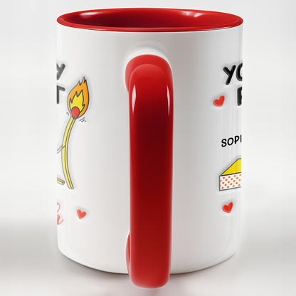 You're My Perfect Match With Matchstick And Hearts