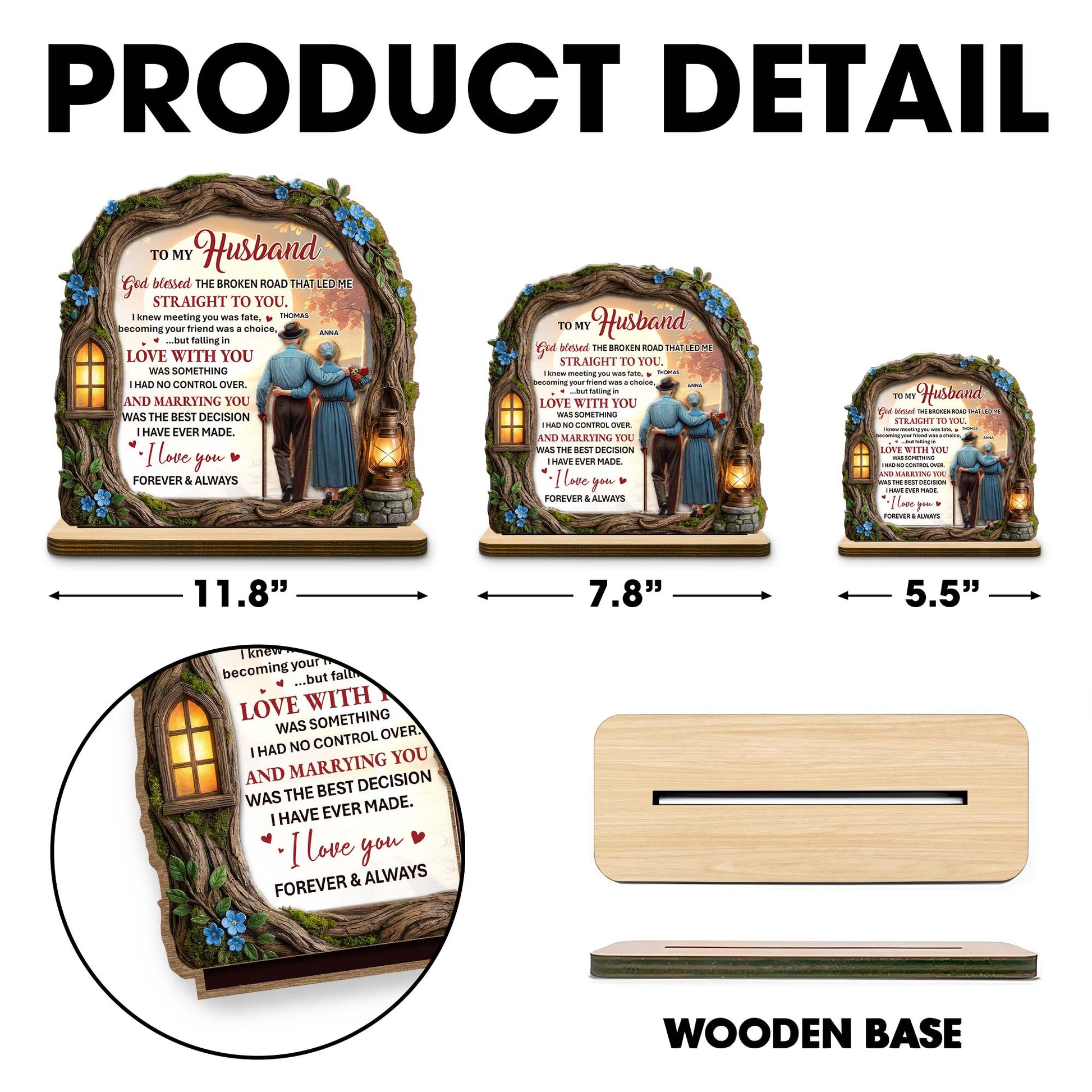 To My Husband, Tree And Lantern Design