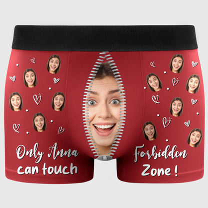 Only [Recipient Name] Can Touch, Facial Expressions Zipper Design