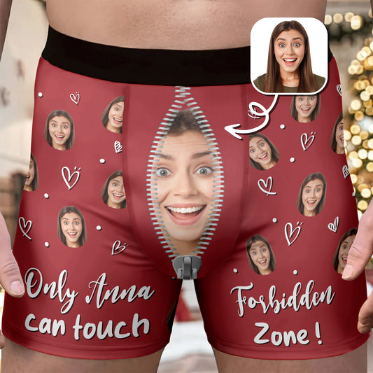 Only [Recipient Name] Can Touch, Facial Expressions Zipper Design