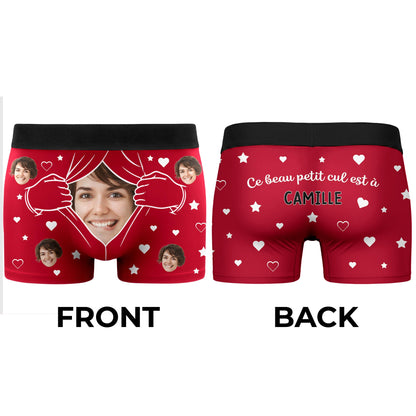 Celebrate Your Love With Hearts And Stars - Personalized Men's Boxer Briefs - CPL946_MENB