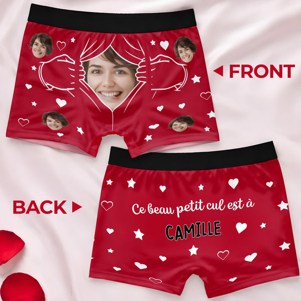 Celebrate Your Love With Hearts And Stars - Personalized Men's Boxer Briefs - CPL946_MENB