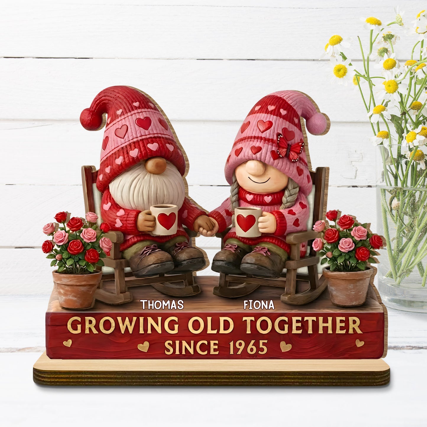 Growing Old Together With Hearts And Roses