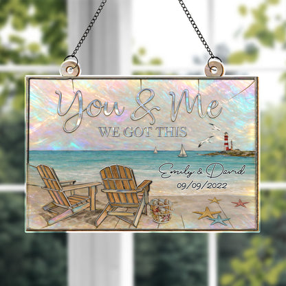 You & Me We Got This, Adirondack Chairs And Beach Scene