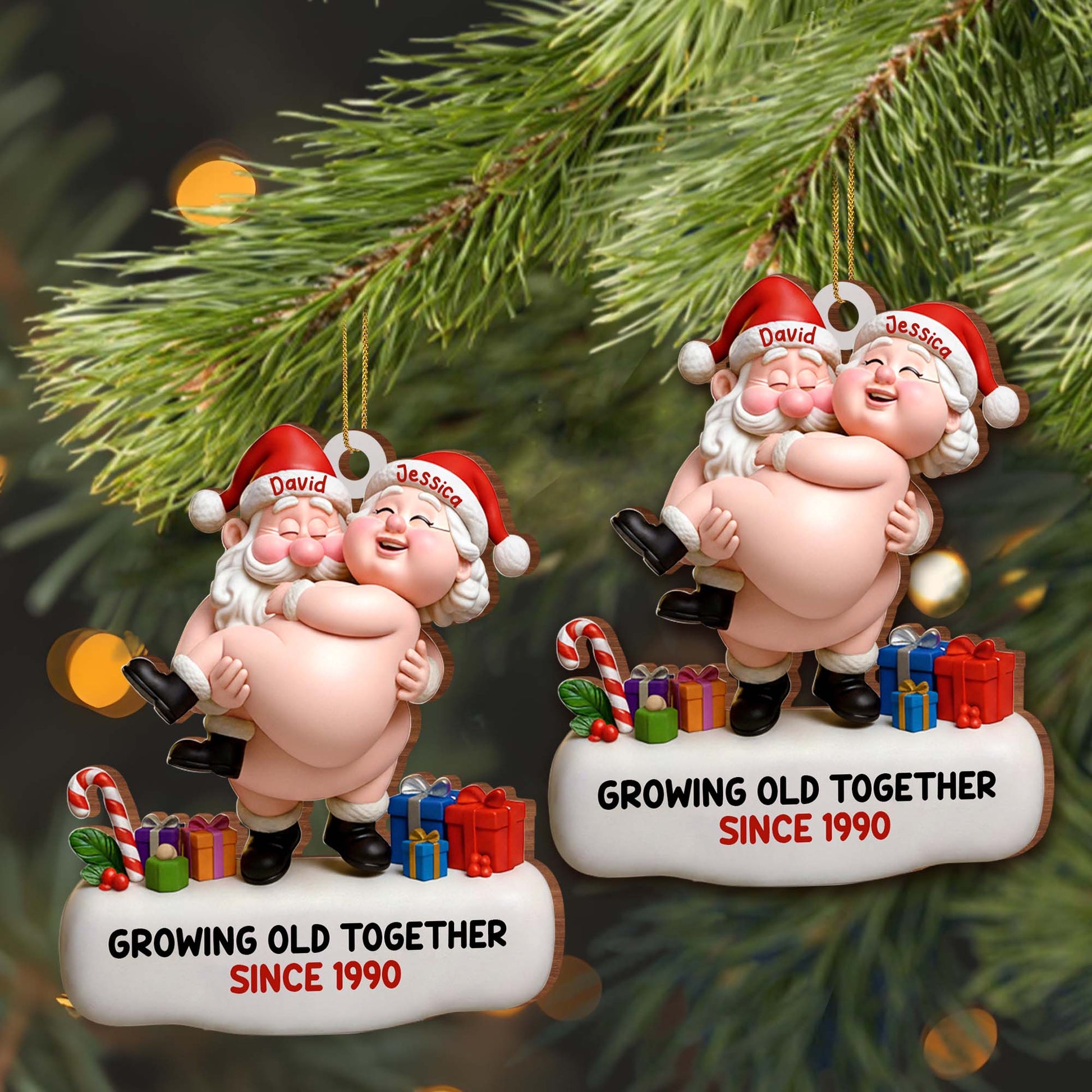 Growing Old Together, Santa Hats and Presents