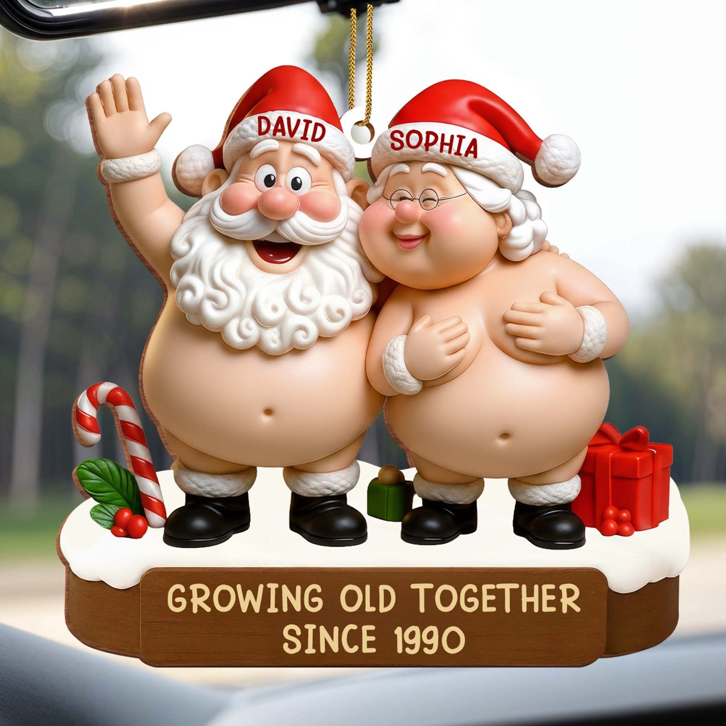 Growing Old Together Santa Claus Figures Ornament