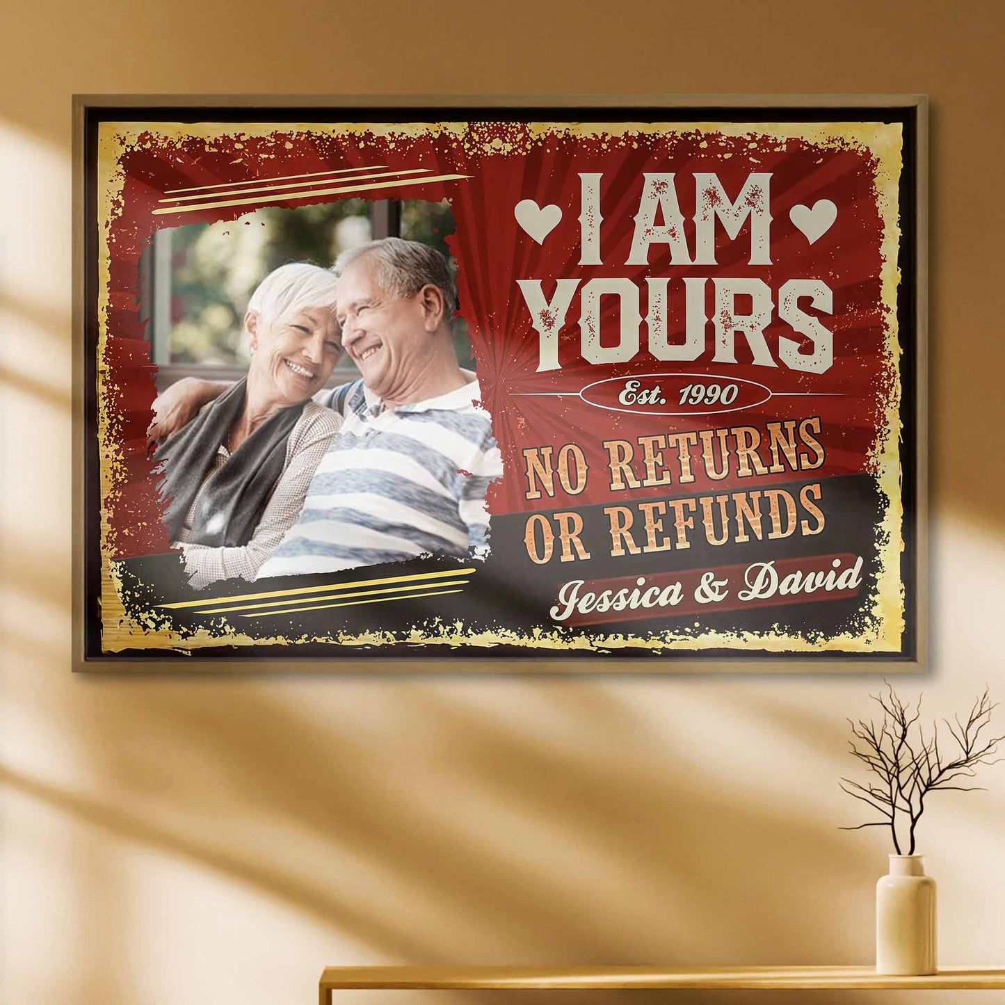 I Am Yours No Returns Or Refunds With Hearts Design