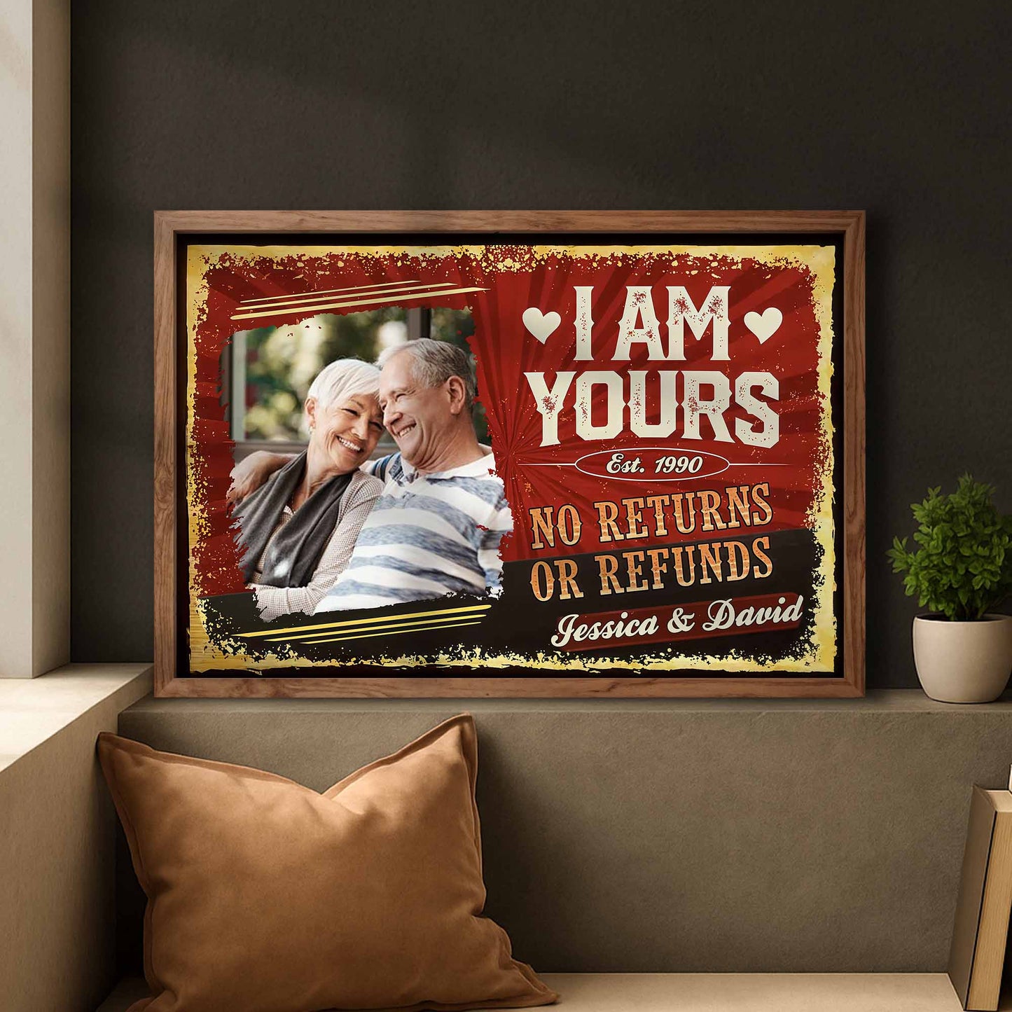 I Am Yours No Returns Or Refunds With Hearts Design