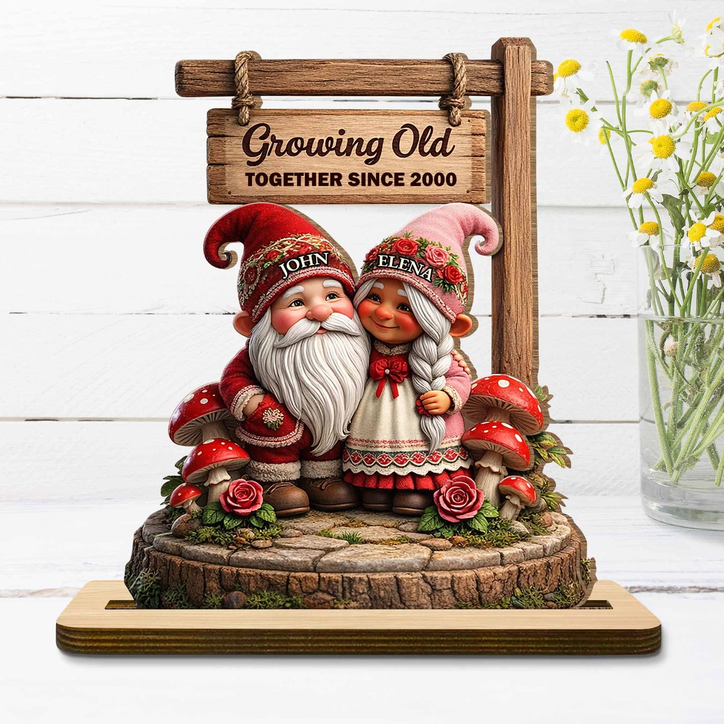 Growing Old Together Since, Gnomes And Roses