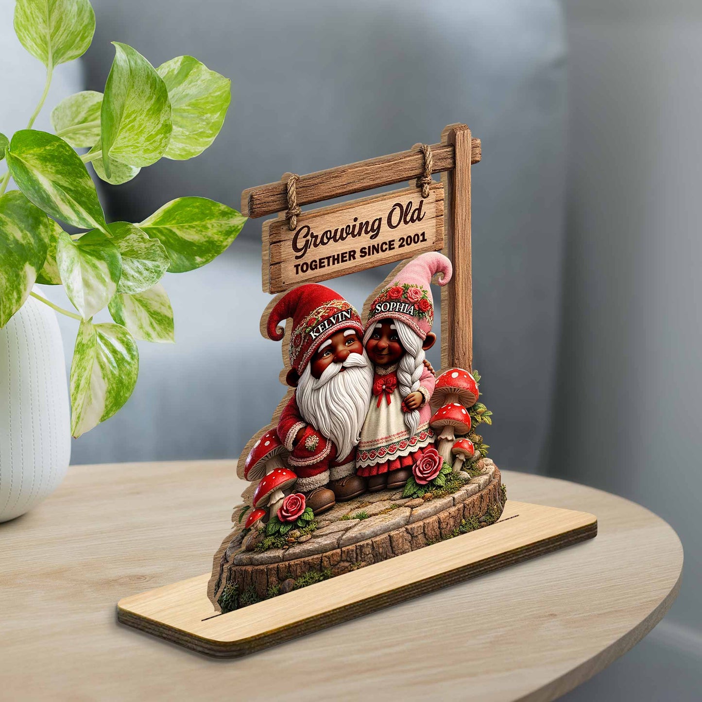 Growing Old Together Since, Gnomes And Roses