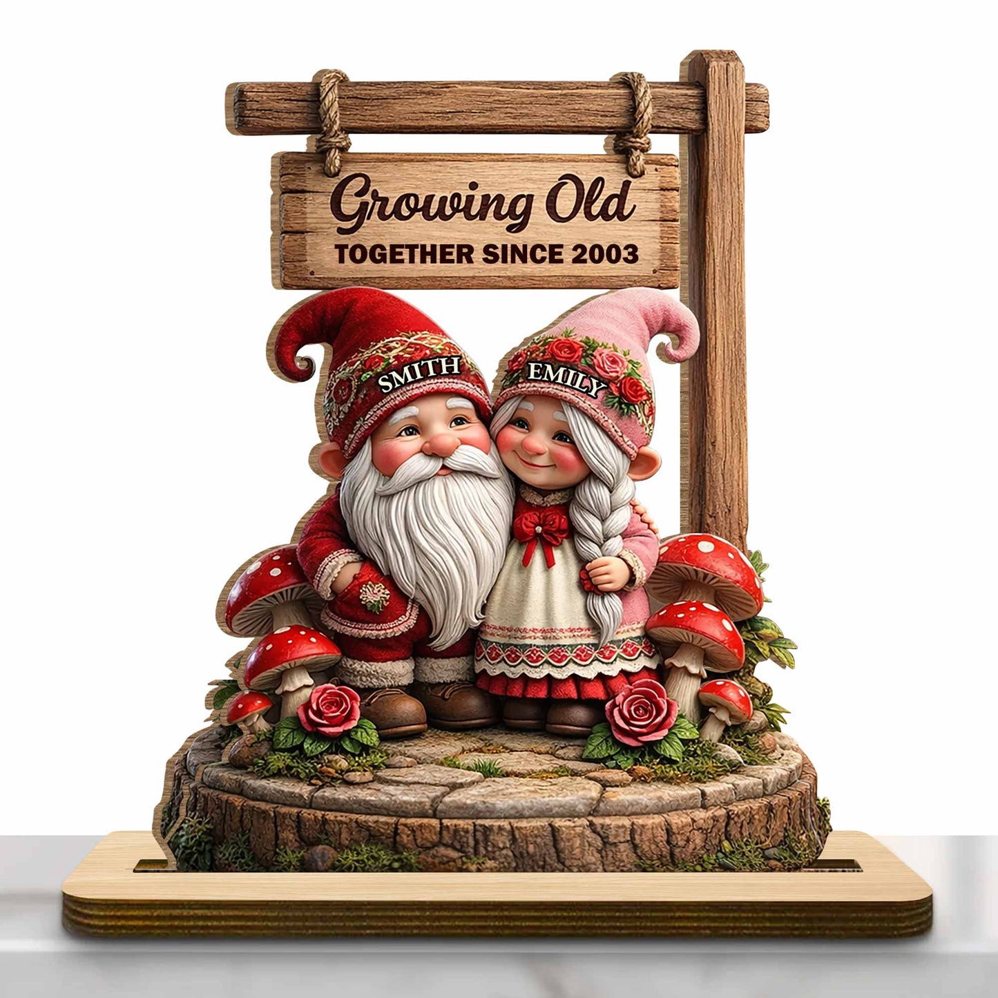 Growing Old Together Since, Gnomes And Roses