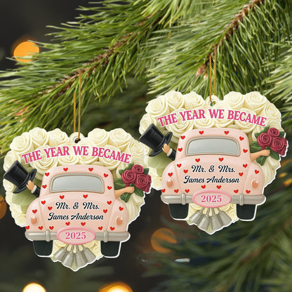 The Year We Became Mr And Mrs, Wedding Car And Roses