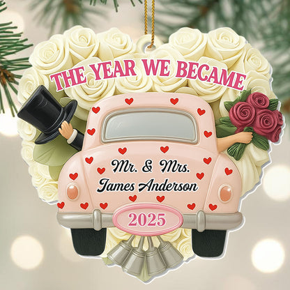 The Year We Became Mr And Mrs, Wedding Car And Roses