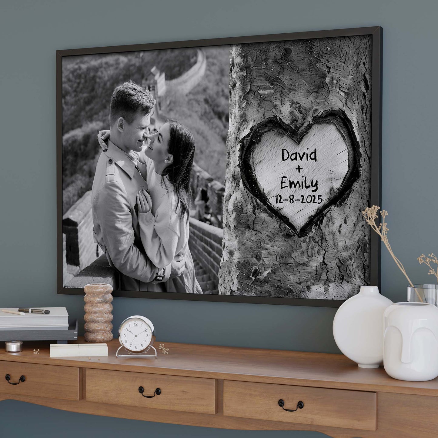 Celebrate Timeless Love With Heart Carved Tree