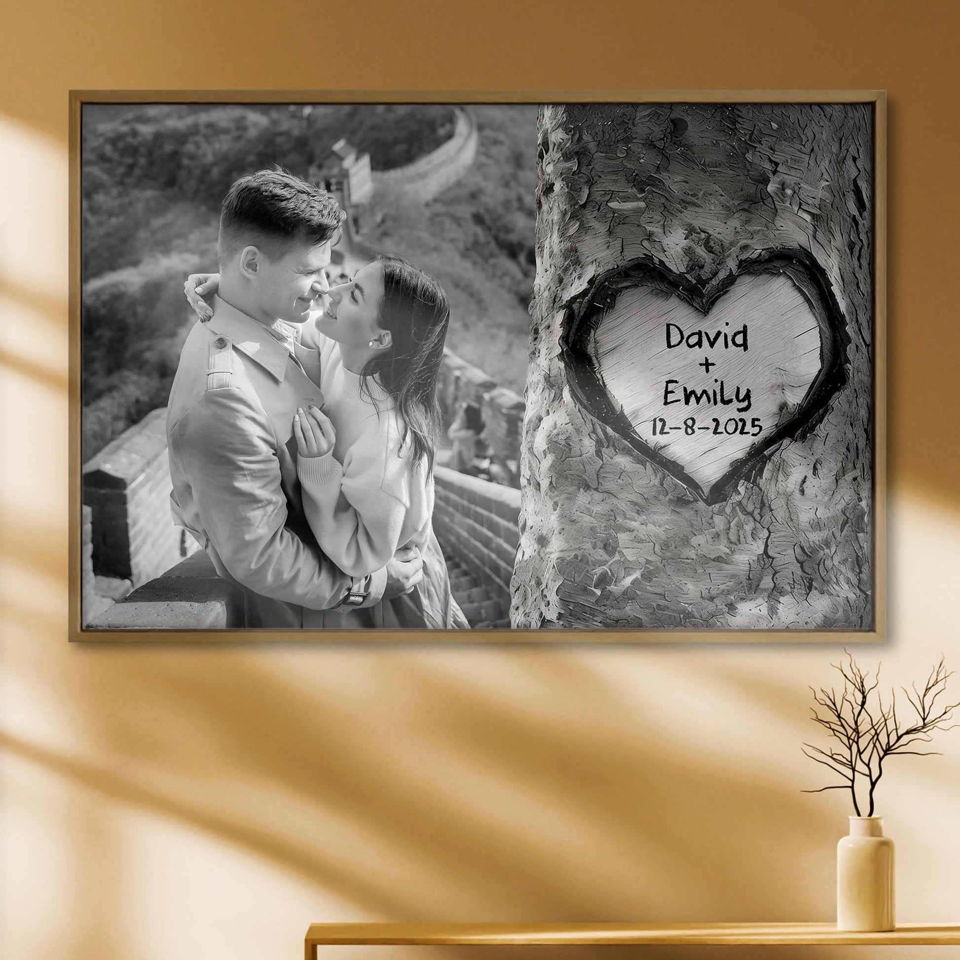 Celebrate Timeless Love With Heart Carved Tree