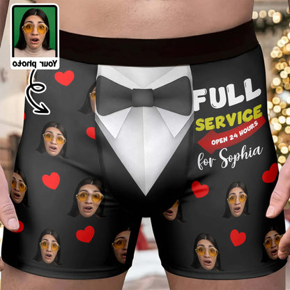 Full Service Open 24 Hours With Bow Tie And Hearts Design