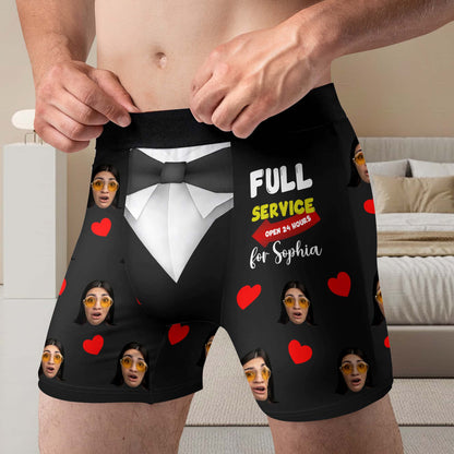 Full Service Open 24 Hours With Bow Tie And Hearts Design