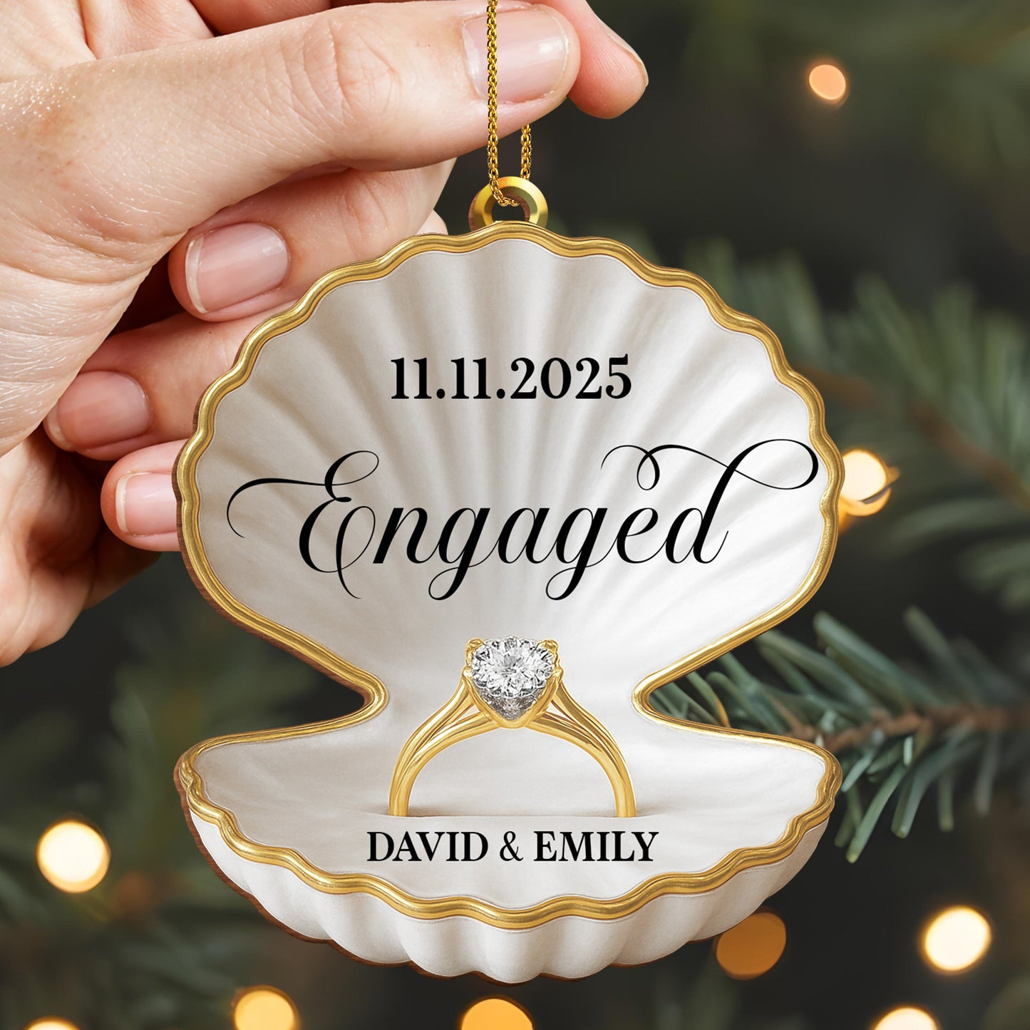 Celebrate Your Engagement With A Seashell And Ring