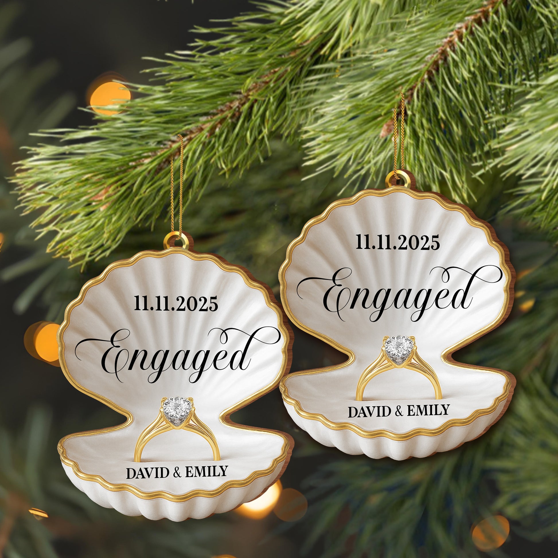 Celebrate Your Engagement With A Seashell And Ring