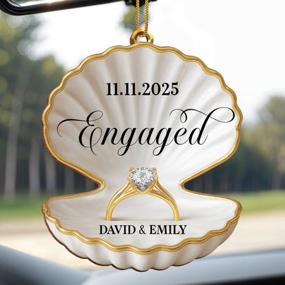 Celebrate Your Engagement With A Seashell And Ring