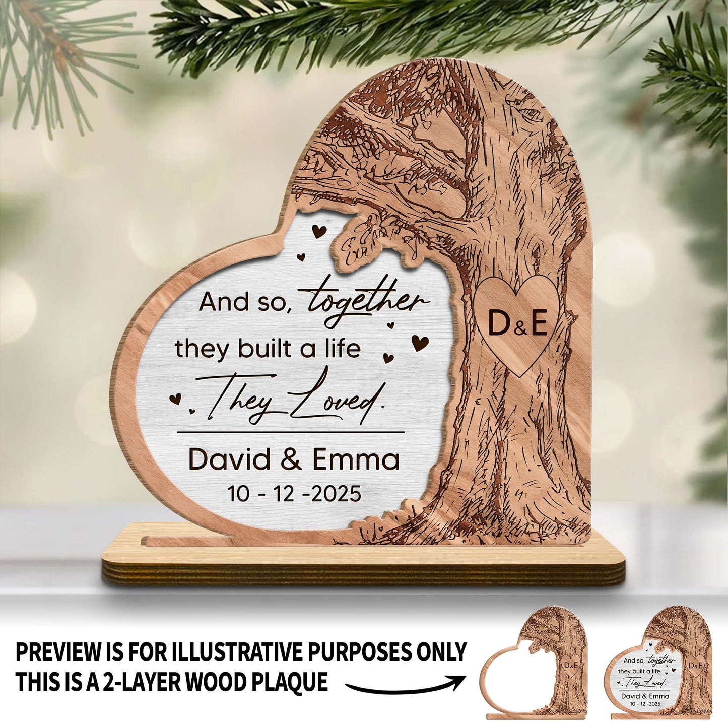 Together They Built A Life They Loved, Tree Heart Design