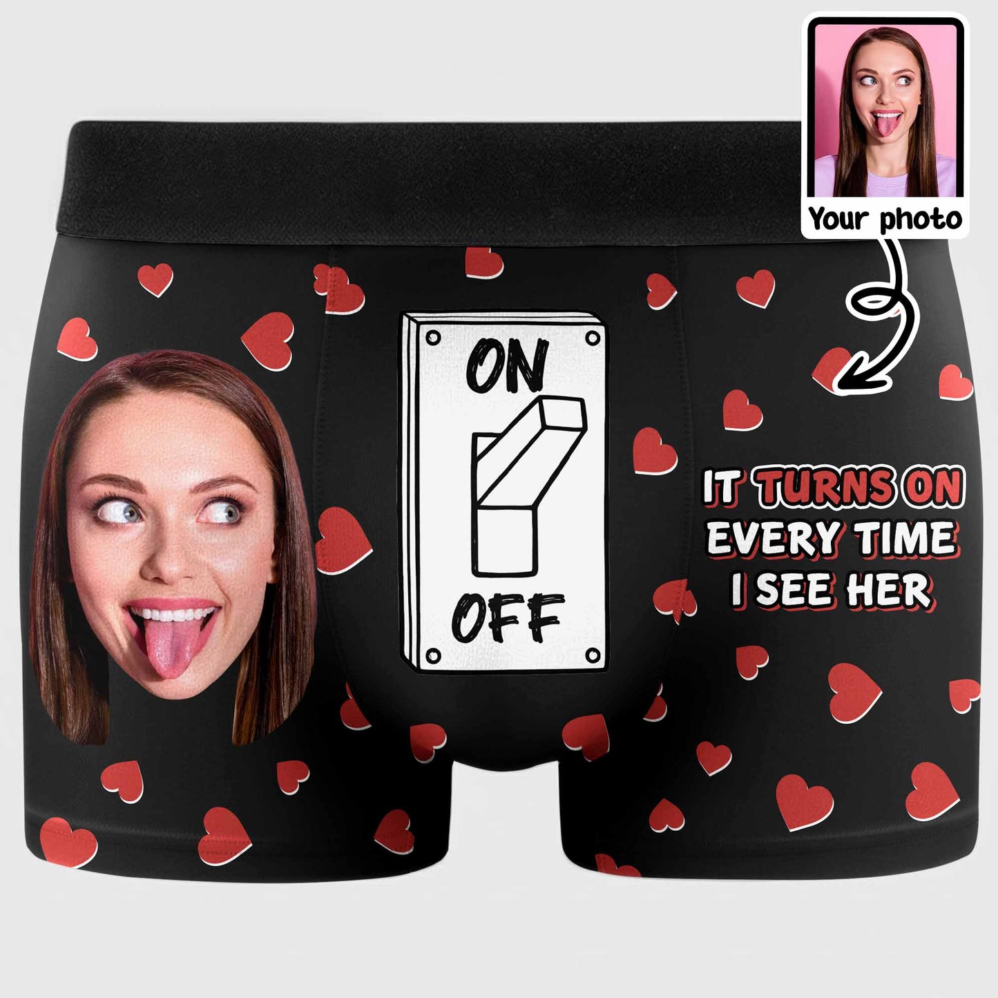 Customize With Your Personal Message, Hearts Design