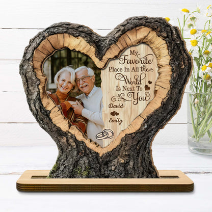 My Favorite Place Is Next To You Heart Tree Photo Frame