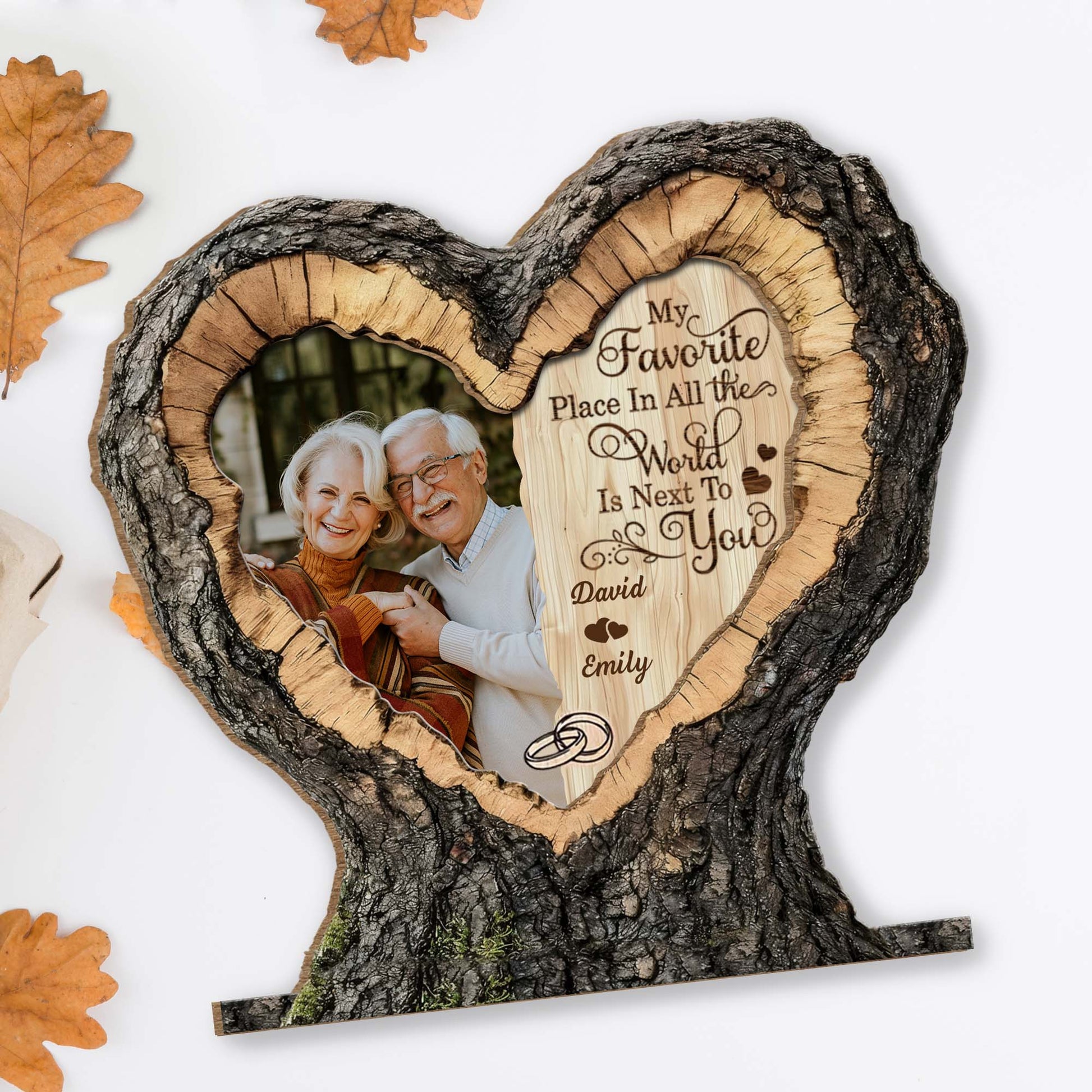 My Favorite Place Is Next To You Heart Tree Photo Frame