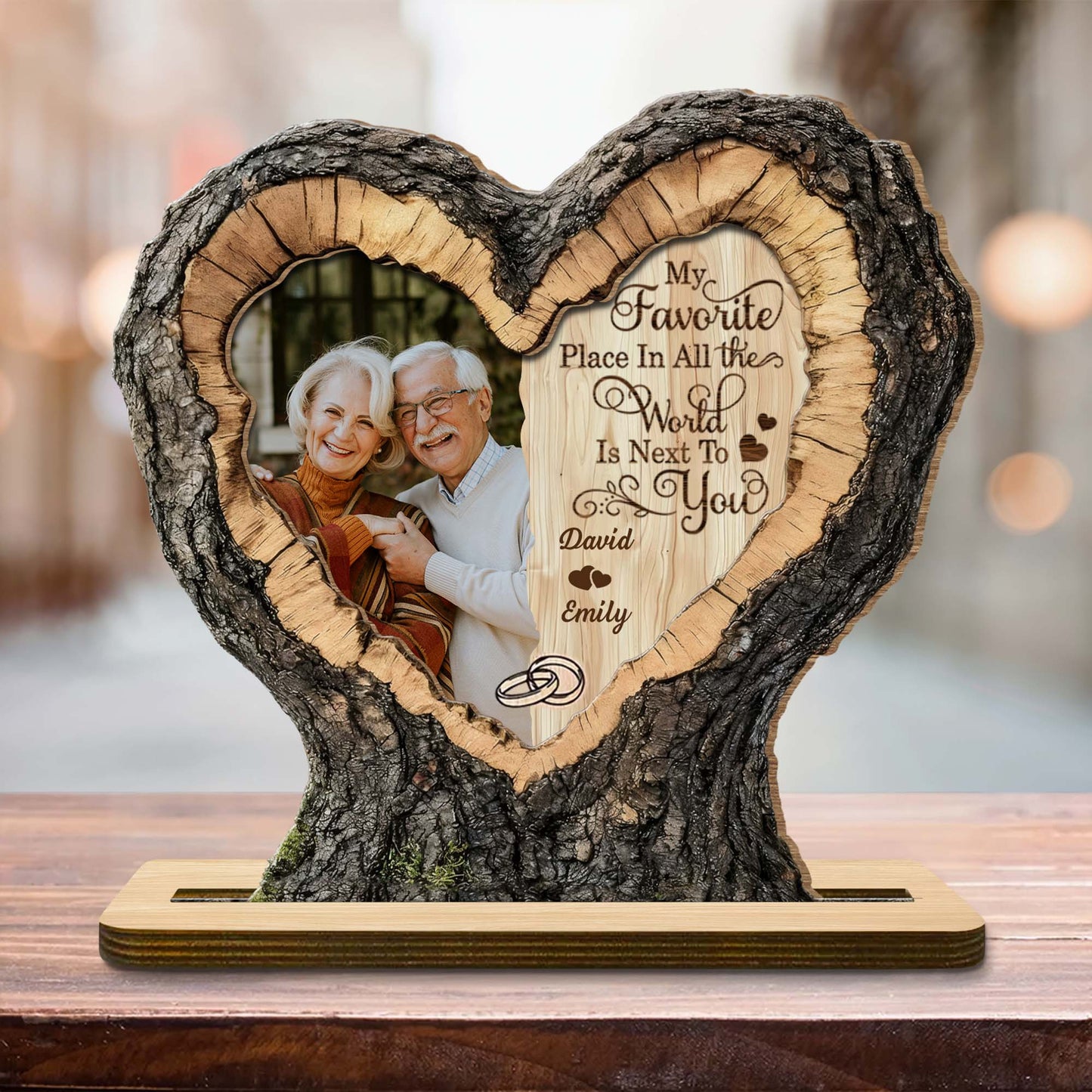 My Favorite Place Is Next To You Heart Tree Photo Frame