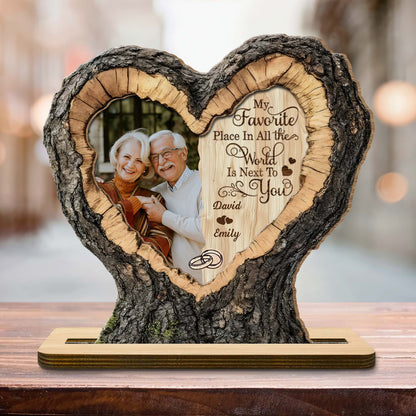 My Favorite Place Is Next To You Heart Tree Photo Frame