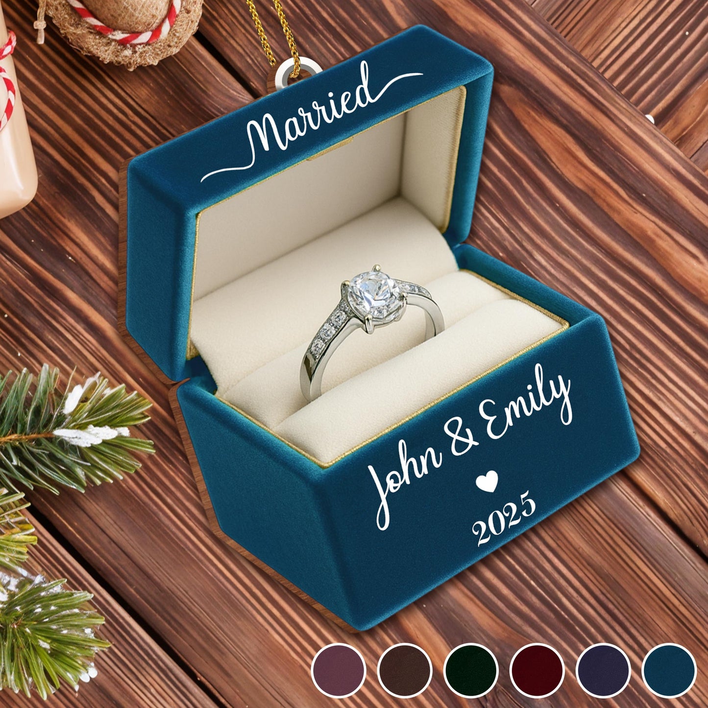 Celebrate Your Love With 'Married' Engraved Ring Box